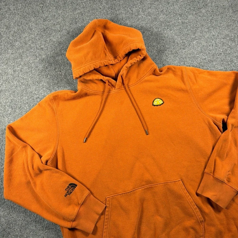 The North Face Hoodie Mens XL Orange Geodesic Tent Logo Pullover SP20